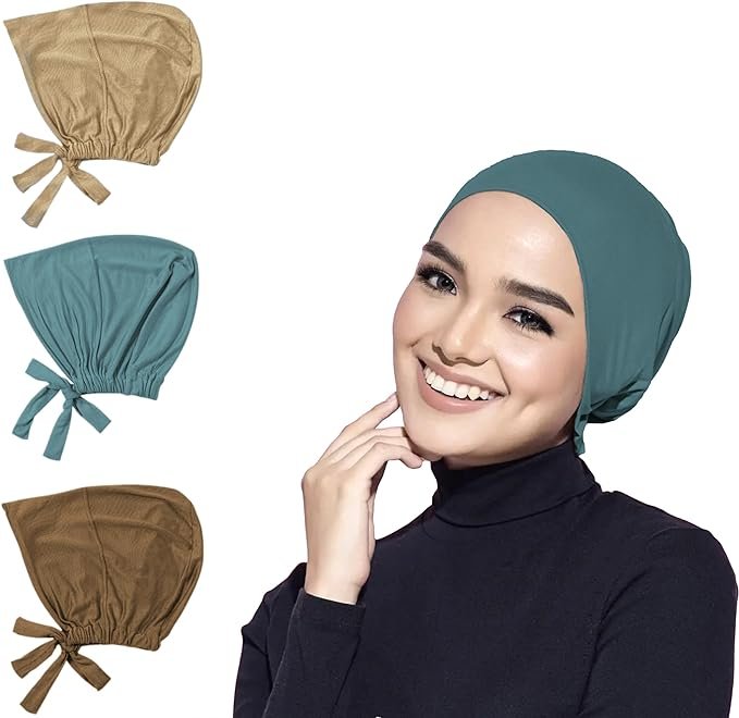 Under Scarf Hijab Caps For Women Turquoise