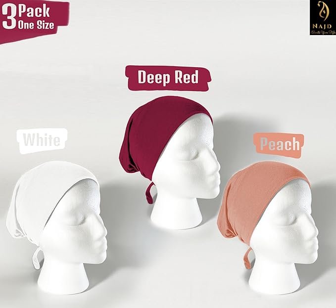 Under Scarf Hijab Caps For Women Peach