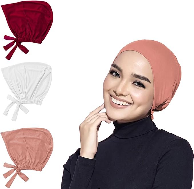 Under Scarf Hijab Caps For Women Peach